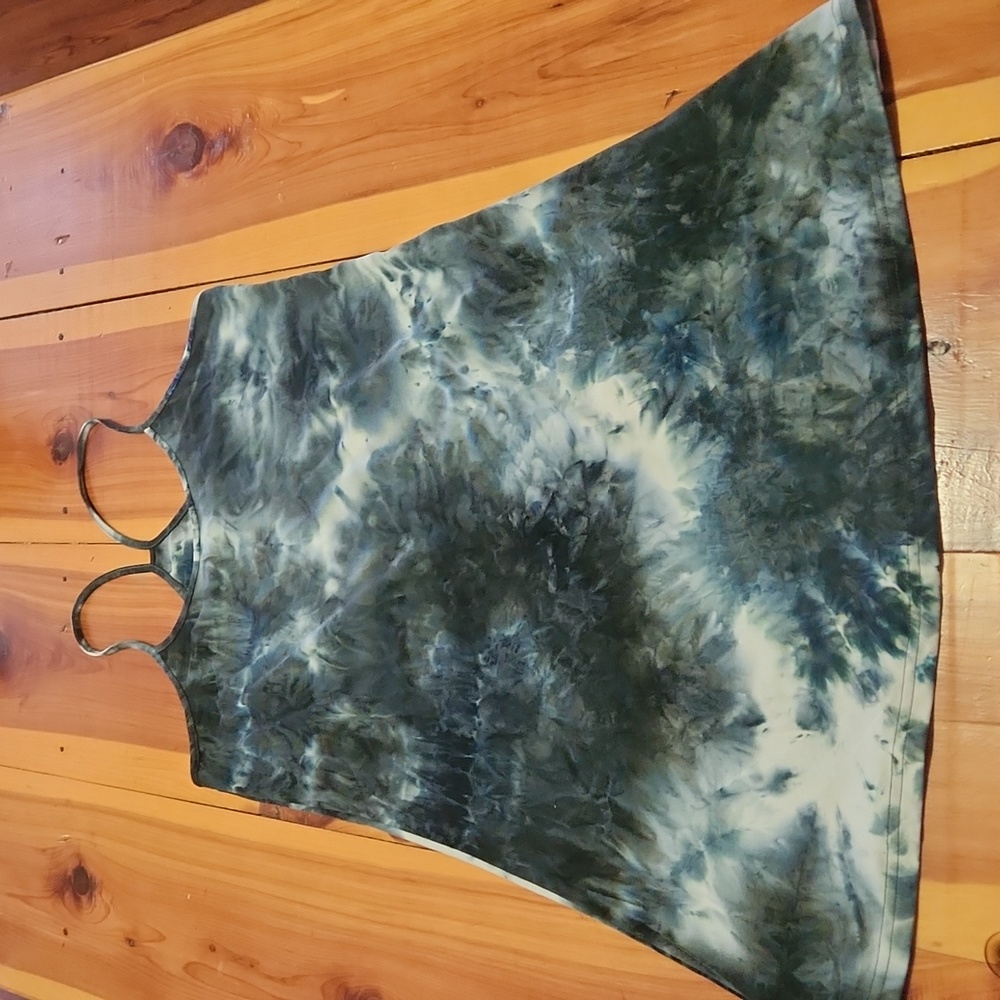 Blue Tie-Dye Summer Dress or Swimsuit Cover